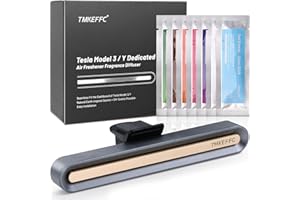 TMKEFFC Tesla Model 3 Y Exclusive Car Air Freshener Fragrance Diffuser, Fashion Automotive Air conditioner Vent Decorations 2 Aromatherapy Sticks Included, Moonlight Silver