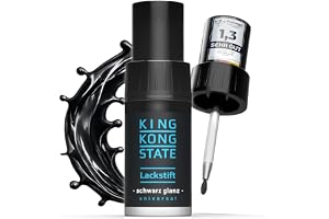 King Kong State Paint Pen - Shiny Black - 1 -layer lack för att reparera stenslag och repor vid bilen (glans)