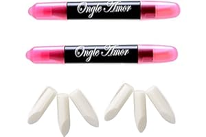 2 stylo correcteur dissolvant ongles -stylo CORRECTEUR vernis semi permanent - ongle en gel - nail art - baby boomer +6 mines de rechange stylo dissolvant - SET DE 2 CRAYON DISSOLVANT (2 stylos)