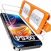 TOCOL Screen Protector for iPhone 12 Pro Max, Bubble Free | Easy installation, 9H tempered glass, military-grade protection,