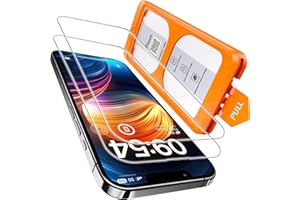 TOCOL 2 Piezas Protector Pantalla para iPhone 15 Pro Max, Alineación Automática para Una Instalación Rápida, Sin Burbujas, Cristal Templado de Dureza 9H+Inastillable, HD Transparente