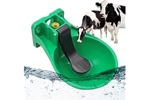 Kensbro Abreuvoir Chevaux, Abreuvoir Automatique avec Languette à Pression + vis Raccordement Adaptateur, Distribution Automatique d'eau, Abreuvoir pour Bovins, ânes et Chevaux, Vert
