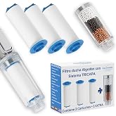 Casa Donostia Filtro de Ducha Antical, Algod&oacute;n PP para Cal y Cloro, 4 Uds | Compatible Solo con Alcachofas de Ducha Casa Dono