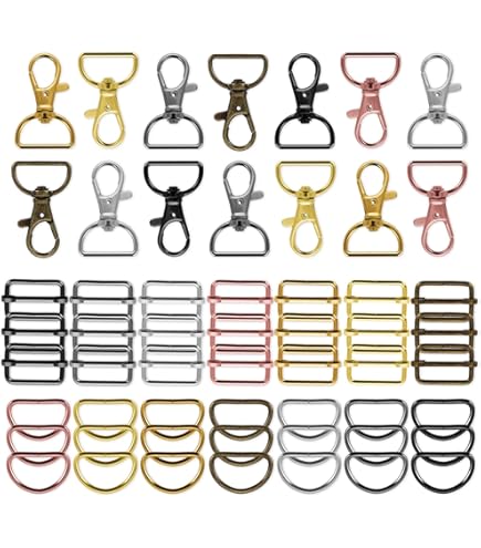 15 Stuks Metalen Gespen Naaien 38mm D Ringen - Draaibare Sleutelring - Roller Gespen Laddergesp voor Tassen Lederen Riem Hondenhalsbanden DIY Accessoires (15, Zilver 02, 38 mm