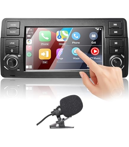 Liulbobu 7 Zoll BMW E46 Radio - Wireless Carplay & Android Auto Autoradio Für 3er BMW 1999-2004
