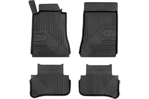 M MOTOS Tapis de sol caoutchouc pour Mercedes C Classe W203 2000-2007 Améliorez Votre Confort de Voyage avec Le tapis noir antidérapant Auto No.77- tapis voiture Tous Temps pour Voiture, Protection Co