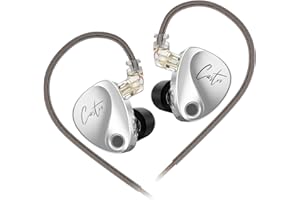 EZ EAR KZ Castor Tuning In-Ear-Kopfhörer, verstellbar, Dual-Treiber, HiFi-In-Ear-Monitor, IEM-Kopfhörer, Sport-Stereo-Kopfhörer mit Geräuschunterdrückung, kabelgebunden, mit abnehmbarem Kabel (Silber, kein