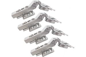 LIKERAINY Braccio Angolare de 30 Grado Cerniera 35mm con Clip Ammortizzatore per Porta Chiusura Soft Cerniere di Mobile da Cucina Gabinetto Armadio Porte 4 Pezzi