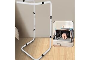 QXLXS Blanket Lifter for Feet, Adjustable Height Blanket Lifters for Foot of Bed, Relieve Pressure Foot Tent Blanket Support Holder for Surgery Recovery, Bed Sheet Elevator for Post with 4 Clips