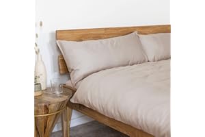 ‎AGA.PIE AGAPIE - Bambus Lyocell Kopfkissenbezug 80x40 cm - Beige, 100% Bio Oeko-Tex 100, für Allergiker, Antibakteriell, Ganzjahres-Bettwäsche, Atmungsaktiv, Geruchshemmend, Besonders sanft