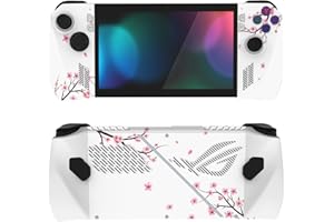 PlayVital 2 Set Protective Skin Decal for ROG Ally, Custom Stickers Vinyl Wraps for ROG Ally Handheld Gaming Console - Falling Cherry Blossom