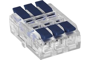 Miratic Dwustronna Szybkozłączka do Kabli Szybkozłączka Elektryczna na Dowolny Przewód 0,75-4mm² IEC 450V/32A (3 przewodowa/blister 4szt)
