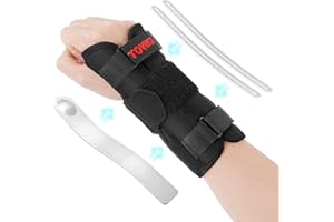 TOVIKI Muñequera Tunel Carpianocon 1 Férulas 2 barras de apoyo y Apertura del Pulgar Suave, Muequera Ortopedica para Esguince Artritis -Muñequera Tendinitis para Hombres y Mujeres (Derecha)
