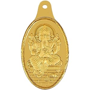 Bangalore Refinery 24k (999) Gold Coin Pendants 1gm