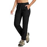 MoFiz Women's Trekking Cargo Hiking Work Pants | Breathable, Water Repellent, 5 Zip Pockets, Lightweight, Cool, UV Protection