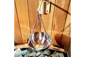 NAROOTE Bol D'arôme De Sauna, Sauna Bowl en Acier Inoxydable Aromathérapie Huile Tasse Sauna & Spa Support D'huile Essentielle Sauna Room Accessoires 120 ML