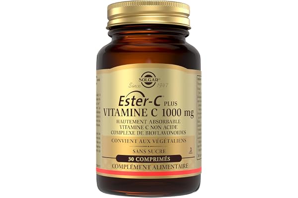 Solgar Ester-C® Plus 1000 mg - Défenses Immunitaires - Vitamine C - Antioxydants - Réduction de la fatigue - Immunité - Vitalité et énergie - Complément Alimentaire - Flacon de 30 comprimés