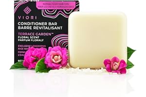 Viori Conditioner Bars- Handcrafted with Longsheng Rice Water & Natural Ingredients - Sulfate-free, Paraben-free, Cruelty-free, Phthalate-free, pH balanced 100% Vegan, Zero-Waste (Terrace Garden)