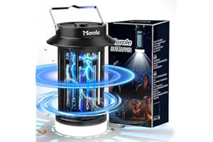 Morole Bug Zapper Rechargeable Fly Killer, Mosquito Zapper with LED Light, Portable Electric Fly Traps, Mosquito Killer, Insect Pest Control for Indoor Outdoor, Home, Backyard, Patio, Camping, Fishing