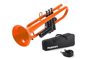 PAMPET Professionell plast Bb trumpet student trumpet set för student nybörjare med 7C munstycke och 3C munstycke Bb trumpet instrument