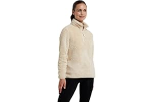 Mountain Warehouse Polaire Teddy pour Femme - Sweat-Shirt Chaud et Confortable, Haut à Demi zippé, Pull léger, Anti-Peluches - Idéal pour l'extérieur, Le Sport, l'hiver