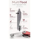 KeySmart MultiTool - Portachiavi multiuso 5 in 1, strumento con taglierina per scatola, righello, levachiodi, cacciavite a cr
