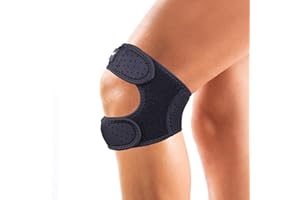Thx4COPPER Orthèse Genouillère de Maintien pour Tendons Rotuliens, Sangle de Genou Réglable, pour les Coureurs,Tennis, Arthrite Rotule - XXL