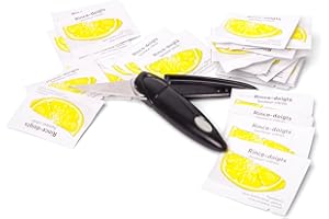 BIRAMBEAU - Couteau à huîtres avec 2 paquets de 10 rince doigts chacun, Noir