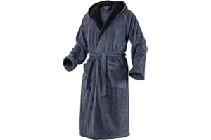 Mount Swiss Bademantel Damen Herren ARBON mit Kapuze aus edler Baumwolle I Morgenmantel flauschig I Frottee I Kimono mit Farb- & Größenauswahl S - 8XL I Bath-Robe Öko-Tex Standard 100