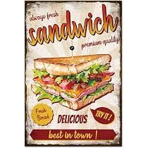 SUPERDANT Hot Dog Metal Vintage Fast Food Poster Rétro Cuisine Metal Signs Plaque En Métal Murale Decorative Drôle Décor