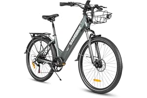 SAMEBIKE Nuovi modelli Bici Elettrica per Uomo Donna, 26"x2.1" Pneumatico Grasso 36V 15Ah Bicicletta Elettrica Cambio a 7 Velocità Portata massima 60-120KM