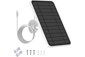 GUSFELIZ Eufy Solar Panel for Camera - 4W Compatible With 2C/2C Pro/N2 Pro/2/E20/E40 - 360° Adjustment Mount and 9.8ft Charging Cord