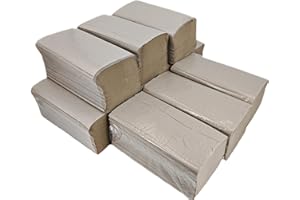 HO HIGIENE ONLINE Higiene Online Toallas Secamanos Recicladas Zig-Zag | Paquetes de 200 Unidades | Papel Kraft Ecológico 2 Capas | Econature (1800)