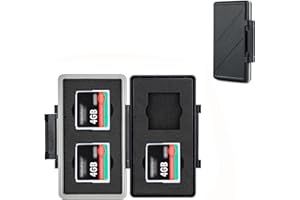 JJC Memory Card Case CF Protective Box Storage for 4 CF (Compact Flash), Waterproof Memory Card Case Carry Bag CF Card Case Box Camera Memory Card Case