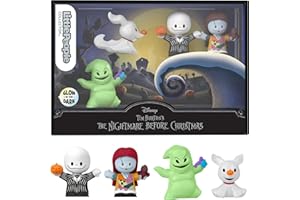 Little People Collector Disney Tim Burton’s The Nightmare Before Christmas Special Edition Set for Adults and Fans, 4 Figures, HNW96