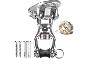 SELEWARE Heavy Duty Swing Hanger with Bearing Swivel 1200 LB Capacity Stainless Steel Swing Hook Ceiling Swing Mount Indoor Outdoor Swing Hardware for Aerial Yoga Silks Hammock Chairs Heavy Bag
