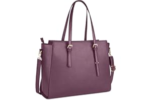 NEWHEY Laptop Bags for Women Large Leather Handbags Ladies Laptop Bag Tote Bag Business Work Shoulder Bag lightweight 15.6 Inch