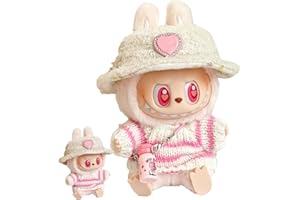 Xiujuers Bekleidung für 17cm Plüsch, Kuscheltier Kleidung Outfit nur Bekleidungs zubehör für 17cm Plush Pullover Hoodie Bekleidung DIY Kinder Geschenke