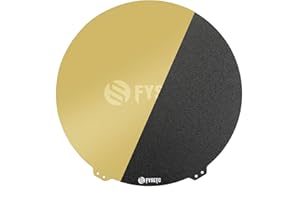 BCZAMD Flsn Super Racer Building Plate Round 270 mm/10,6 in Janusbps Spring Steel Sheet Textured/Smooth Double Sided PEI Spring Steel No Maagnetiic Sticker for Super Racer 3D Printer Bed-Black