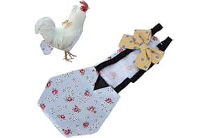 SHANRYA frenma Waschbar Gans Kleidung Windeln, Haustier Huhn Ente Windeln verhindern Extravasation für Geflügel(S, Blaue Blume)