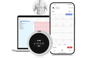 Checkme Lepodpro Dispositivo de 7 canales ECG para el hogar, grabación ECG en tiempo real de 24 horas, marcado de eventos de Ekg, informe detallado Ai-Ekg, compatible con aplicación móvil y software