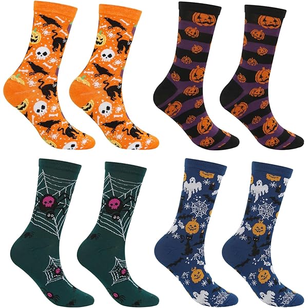 Chaussettes De Contention Pour Femmes Et Homme, Chaussettes De Compression Drôles Fantaisie Coton Chaussette Thème Halloween Chauve-souris Citrouille