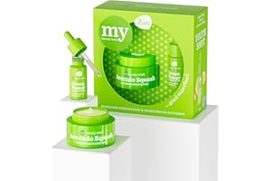 7DAYS Conjunto De Cuidado De La Piel Con Mascarilla Facial De Aguacate Y Suero Nutritivo - Conjunto De Regalo De Cuidado De La Piel Coreano Para Mujeres - Conjunto De Mimos De Cuidado De La Piel Preppy