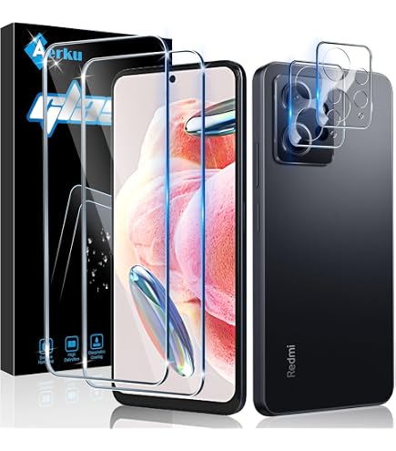 GIOPUEY 3D Kameraschutzfolie Für Xiaomi Redmi Note 12 4G - 3 Stück, 9H Gehärtetes Glas, Hochtransparent