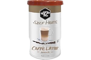THE 42 DEGREES COMPANY Caffe Latte (with milk) 205ml, SELF HEATING CAN, Great for outdoors (CASE OF 6)