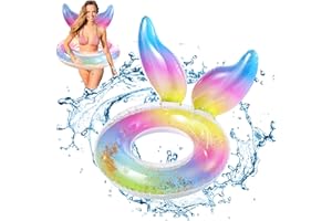 Tutukyle Bouée Piscine Gonflable Anneau de Natation Adulte, Durable Bouee Piscine Adulte, Jouet Piscine Bouée Gonflable, Bouées et Matelas Gonflables, Jeux Piscine Bouée d'été Eau Jouet Adulte Enfant
