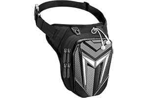 Mohard Marsupio Moto, Espandibile EVA Borsa Uomo/Donna Cintura Cosciale Regolabile, Borse Serbatoio Moto, Borse per Sedili, Striscia Riflettente Sportivo Borsa per Bicicletta/Pesca/Ciclismo/Viaggio