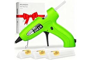 RUNSAI Hot Glue Gun for Crafting, Mini Hot Melt Glue Gun Kit with 30pcs 7mm Sticks, Rapid Heating/Anti Drip for Arts Floristry School Crafts DIY Home Repair, for Both Adults Kids -Professional 30W
