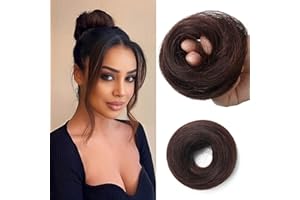 DSOAR Mini Capelli Bun Pezzo di Capelli Veri Capelli Umani Scrunchies Updo Spazio Bun Ciambella Capelli Chignons per Donne Ragazze Messy Buns