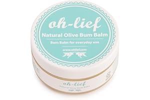Oh-Lief Natural Olive Bum Balm - Baby Barrier Cream Nappy Rash Lotion, certified Natural & Organic, Cloth Nappy Safe (100ml)